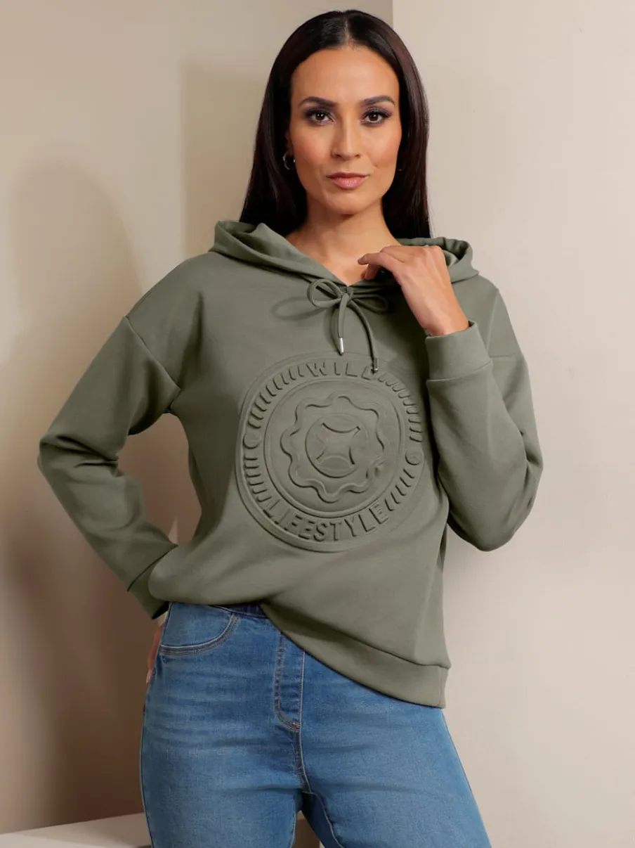 Sweatshirt motif gaufré