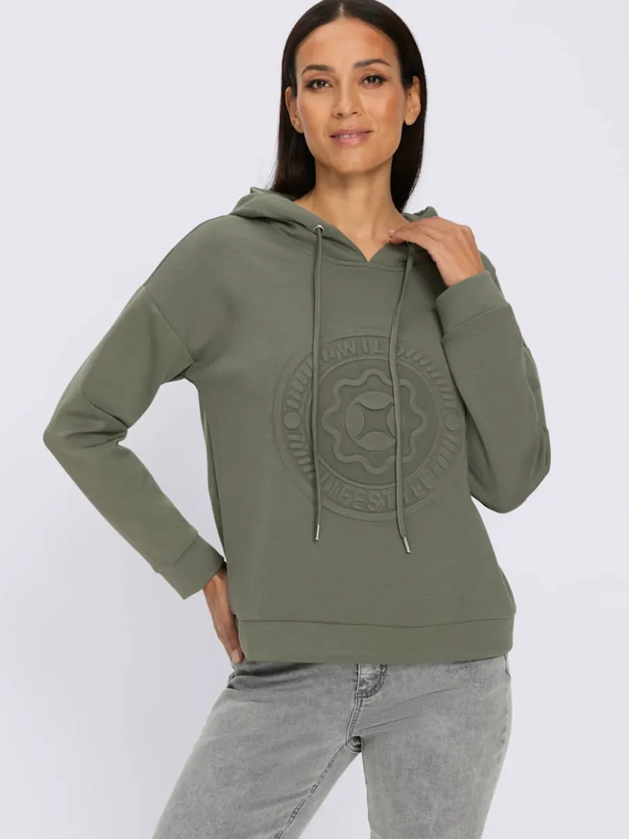 Sweatshirt motif gaufré