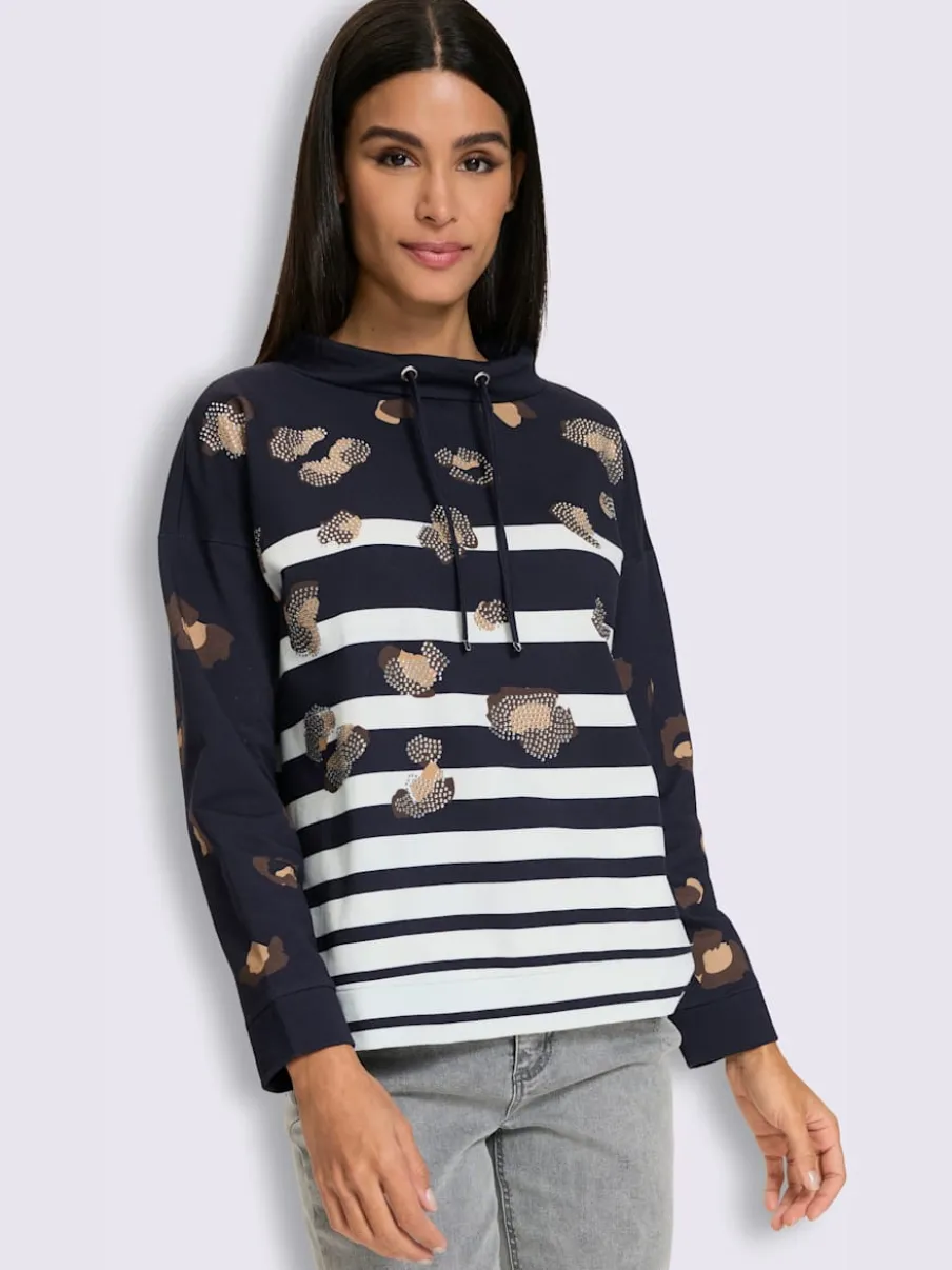 Sweatshirt motif léopard tendance