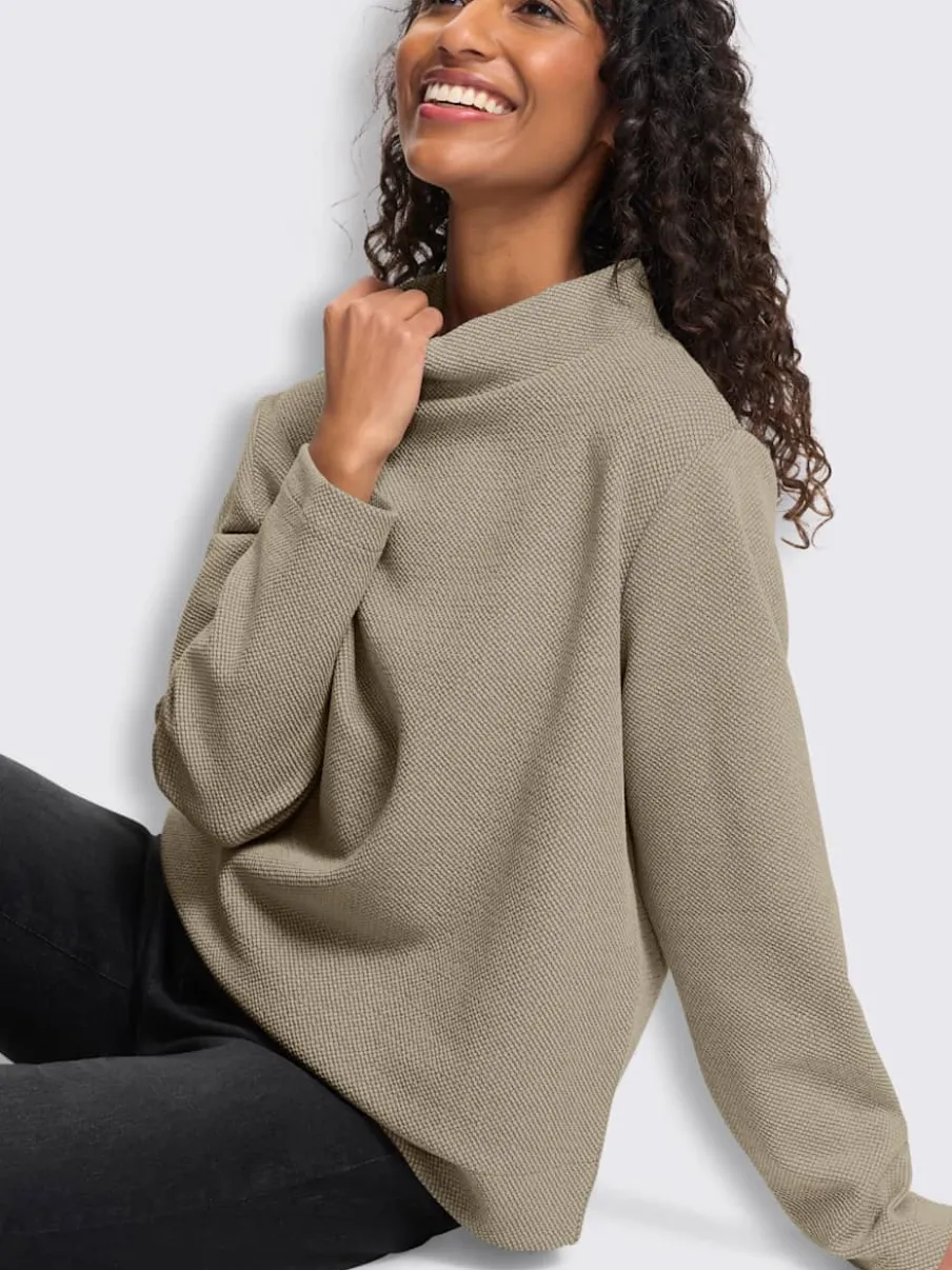 Sweatshirt qualité structurée chinée
