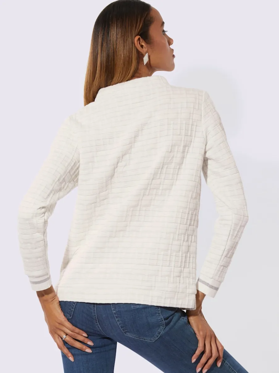 Sweatshirts avec col montant et fentes latérales décoratifs