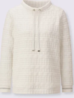 Sweatshirts avec col montant et fentes latérales décoratifs