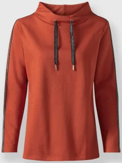 Sweatshirts avec col montant et détails scintillants élégants