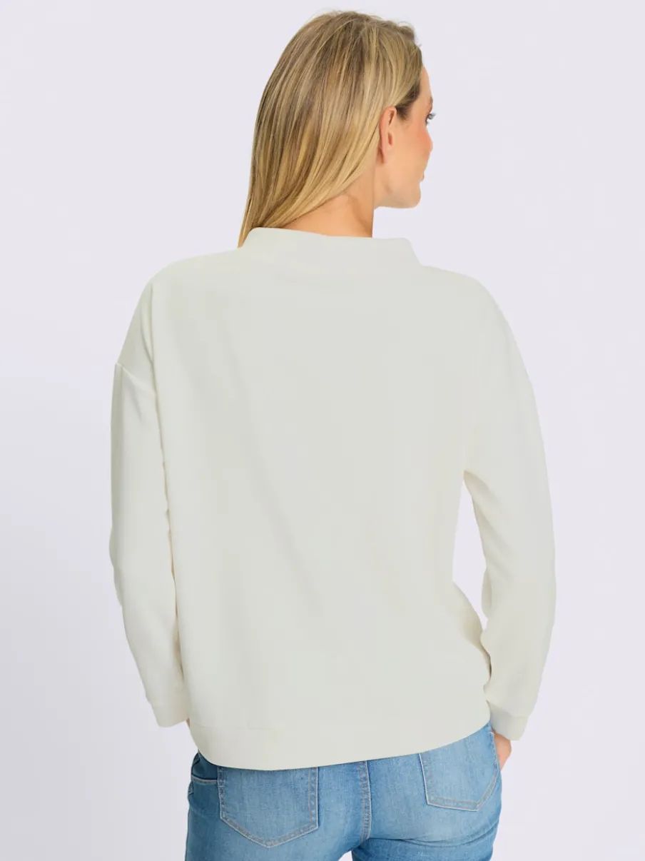 Sweatshirts avec col montant et manches longues originales brillantes