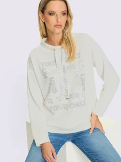 Sweatshirts avec col montant et manches longues originales brillantes