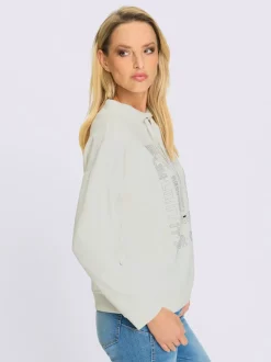 Sweatshirts avec col montant et manches longues originales brillantes