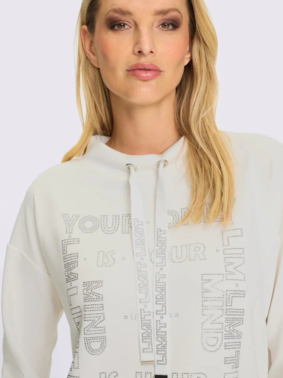 Sweatshirts avec col montant et manches longues originales brillantes