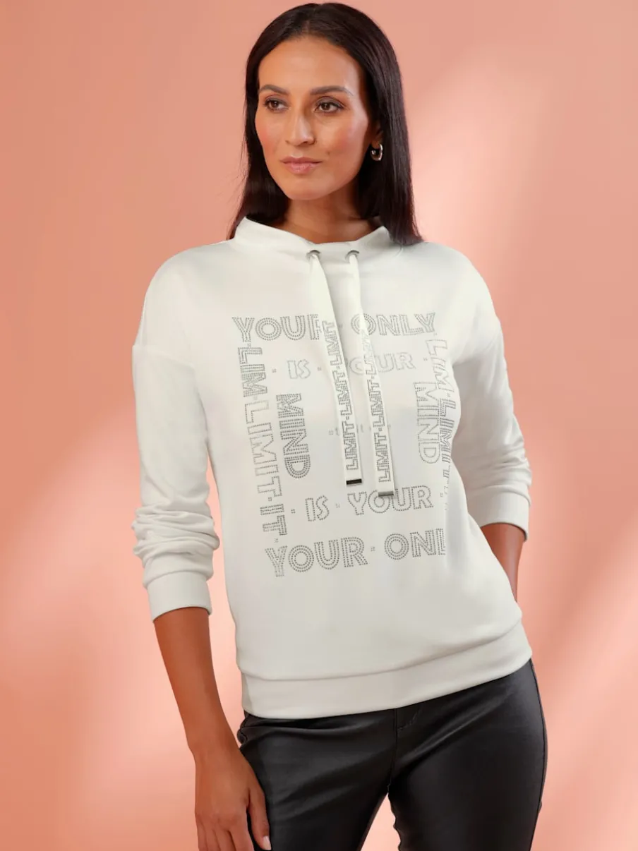 Sweatshirts avec col montant et manches longues originales brillantes