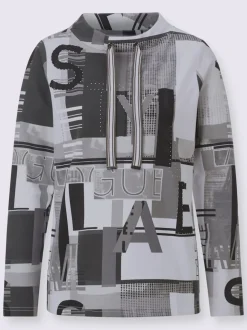 Sweatshirts avec col montant et manches longues graphiques