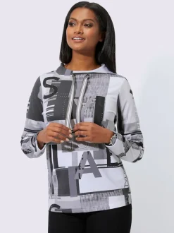 Sweatshirts avec col montant et manches longues graphiques
