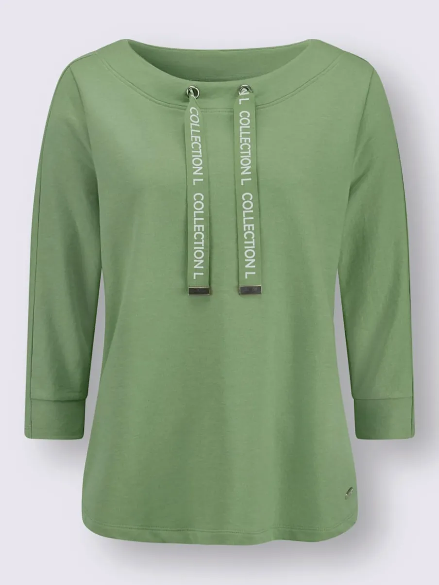 Sweatshirts avec col rond et manches trois quarts
