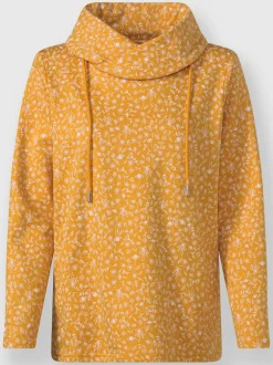 Sweatshirts avec col roulé et motif floral moelleux