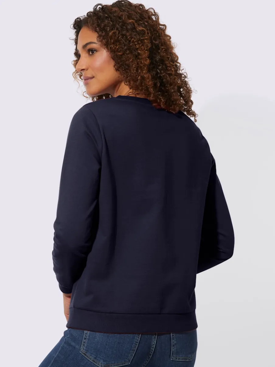Sweatshirts avec empiècement synthétique et glissières argentées