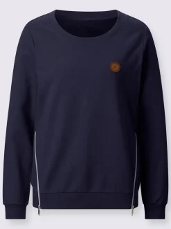 Sweatshirts avec empiècement synthétique et glissières argentées