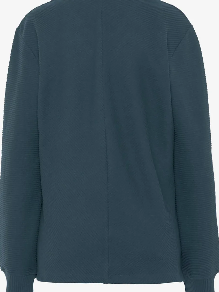Sweatshirts avec encolure en V manches longues en coton