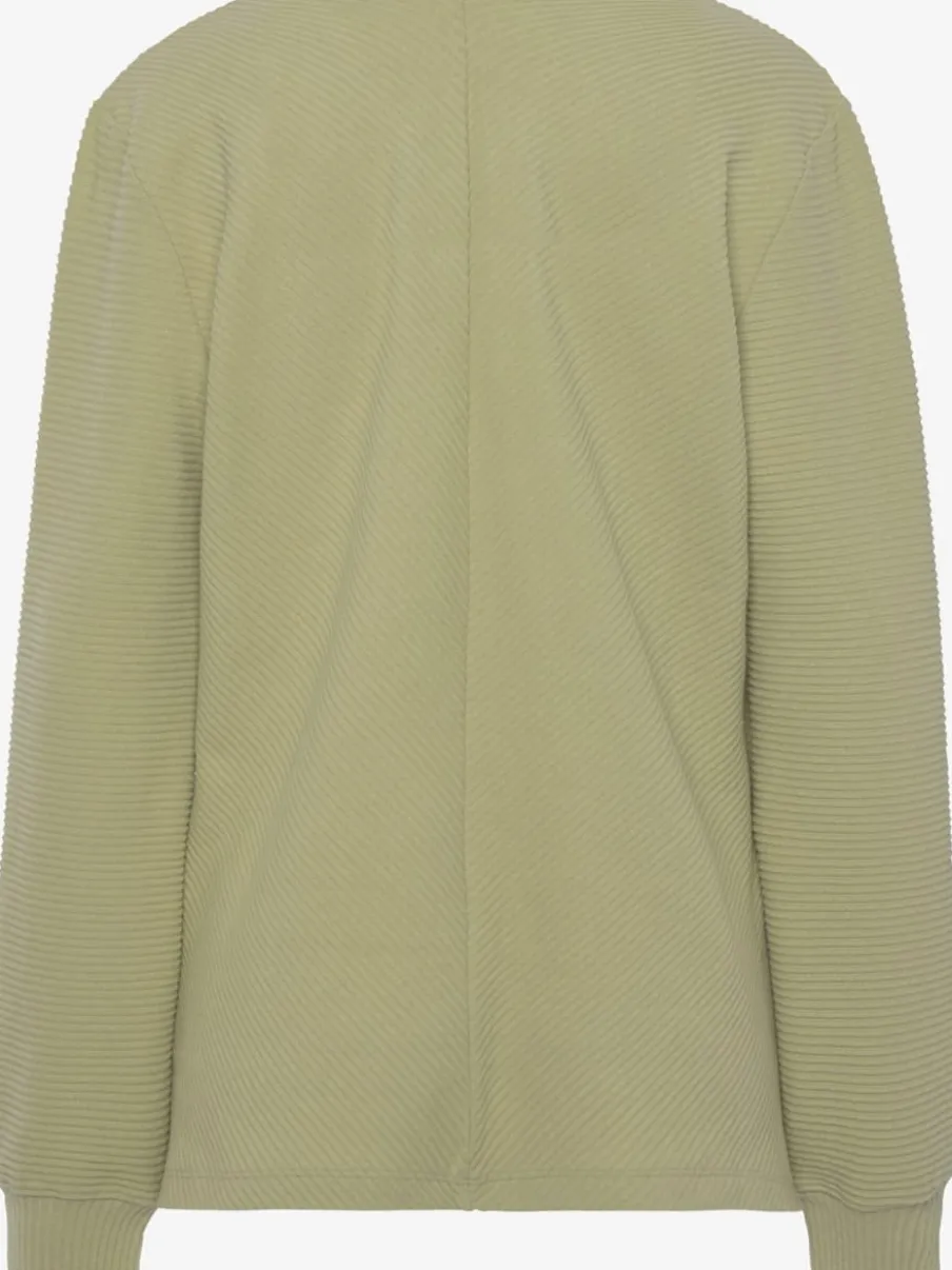 Sweatshirts avec encolure en V manches longues en coton