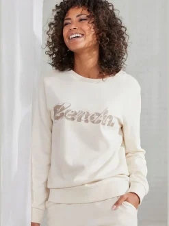 Sweatshirts avec logo brodé encolure ronde manches longues