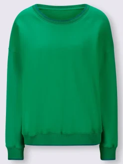 Sweatshirts avec mancherons décontractés et encolure ronde