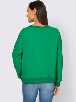 Sweatshirts avec mancherons décontractés et encolure ronde