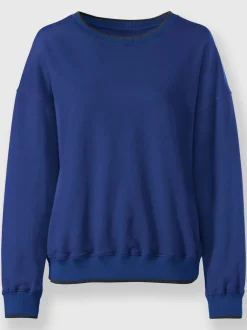 Sweatshirts avec mancherons décontractés et encolure ronde