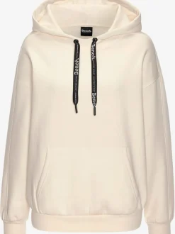 Sweatshirts à capuche avec bord-côtes et logo doux