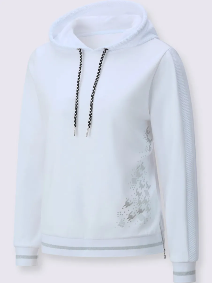 Sweatshirts à capuche avec empiècements en résille intégrés