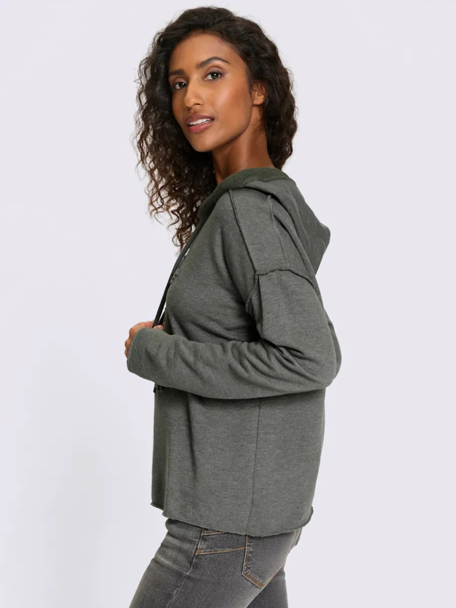 Sweatshirts à capuche avec lettres en relief coton