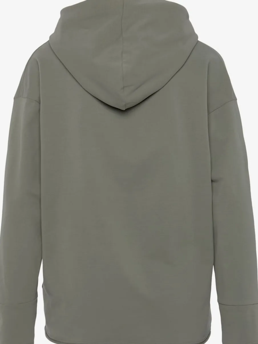 Sweatshirts à capuche avec logo imprimé et mancherons