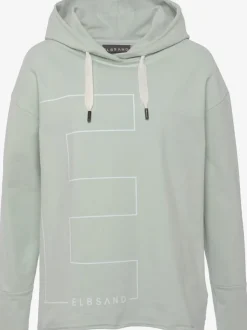 Sweatshirts à capuche avec logo imprimé et mancherons