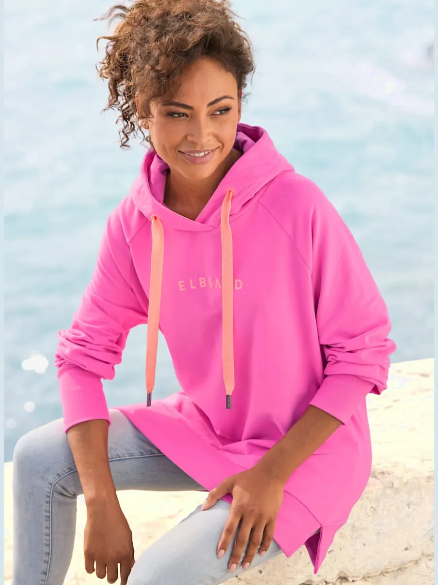 Sweatshirts à capuche avec logo et finitions côtelées
