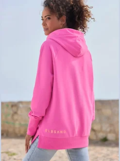 Sweatshirts à capuche avec logo et finitions côtelées