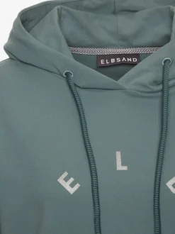 Sweatshirts à capuche avec logo et ourlet droit