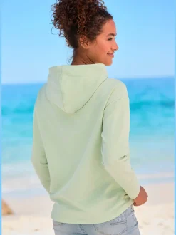 Sweatshirts à capuche avec logo et ourlet droit