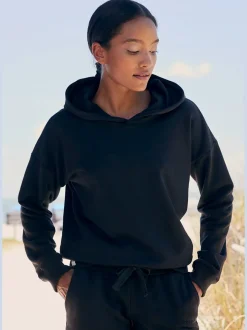 Sweatshirts à capuche avec mancherons et logo brodé