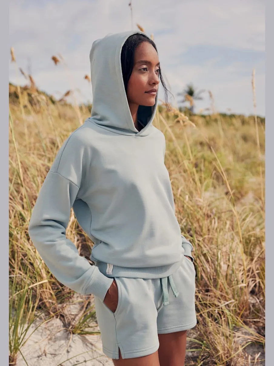 Sweatshirts à capuche avec mancherons et logo brodé