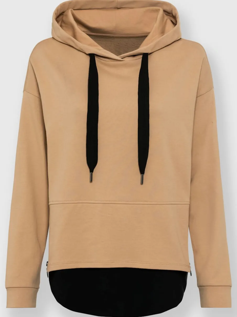 Sweatshirts à capuche avec mancherons et fentes latérales