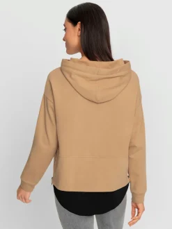 Sweatshirts à capuche avec mancherons et fentes latérales