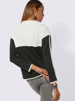 Sweatshirts à col montant avec inscriptions et détails brillants