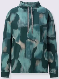 Sweatshirts à col montant avec imprimé inspirations naturelles