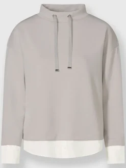 Sweatshirts à col montant avec cordons et mancherons décontractés