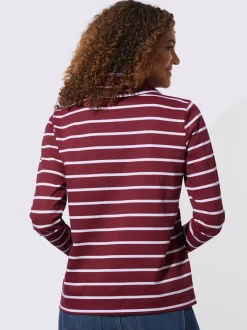 Sweatshirts à col roulé avec rayures manches longues