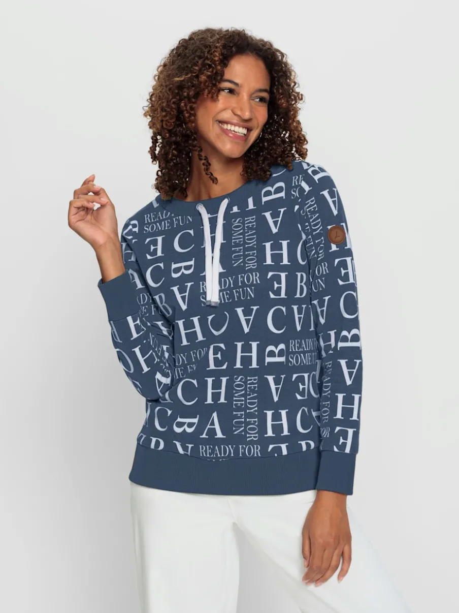 Sweatshirts coton manches longues col rond ajustable