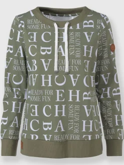 Sweatshirts coton manches longues col rond ajustable
