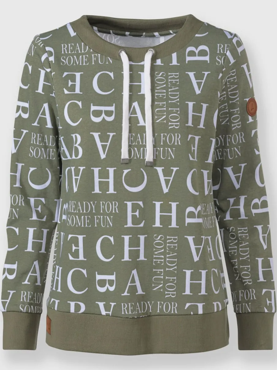Sweatshirts coton manches longues col rond ajustable