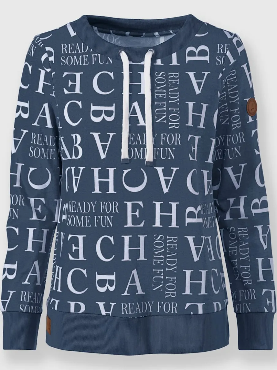 Sweatshirts coton manches longues col rond ajustable