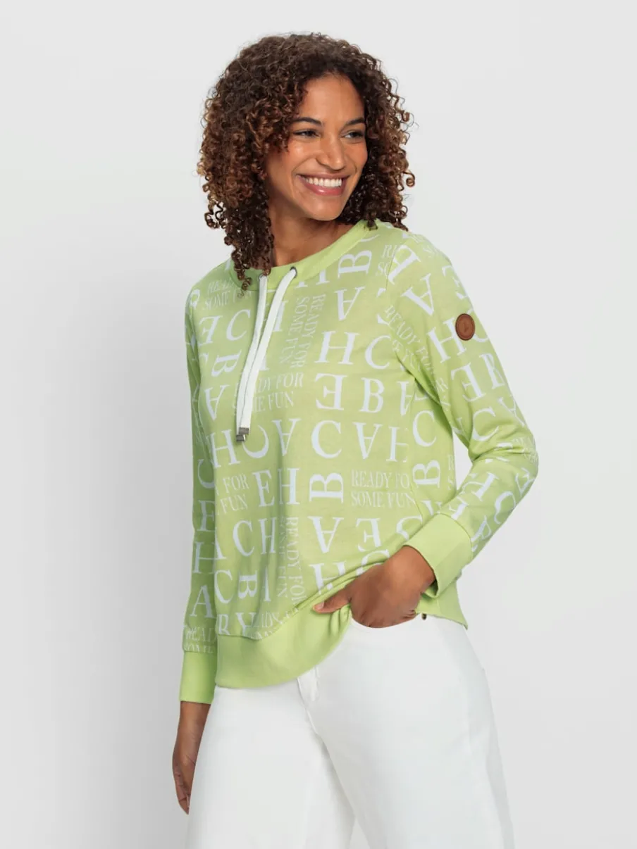 Sweatshirts coton manches longues col rond ajustable