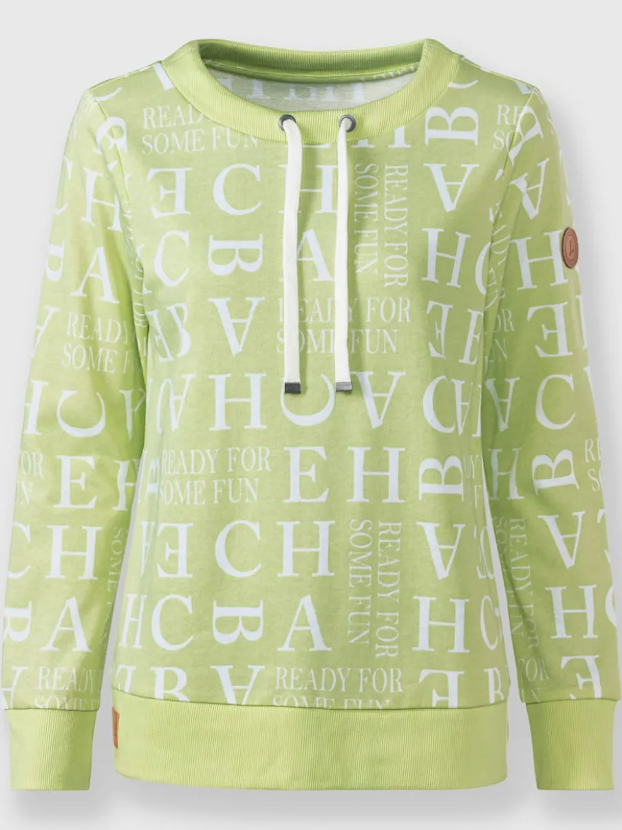 Sweatshirts coton manches longues col rond ajustable