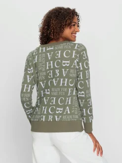 Sweatshirts coton manches longues col rond ajustable
