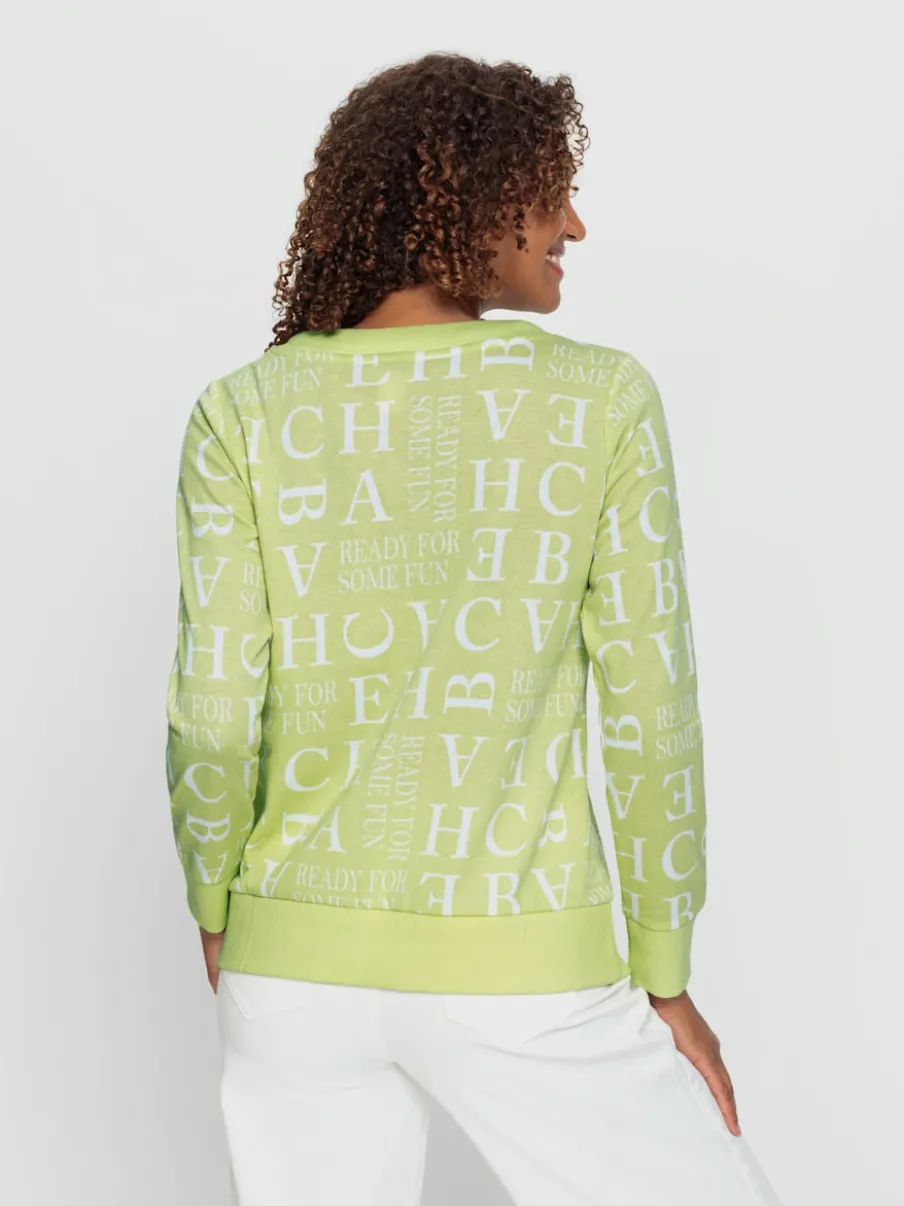 Sweatshirts coton manches longues col rond ajustable