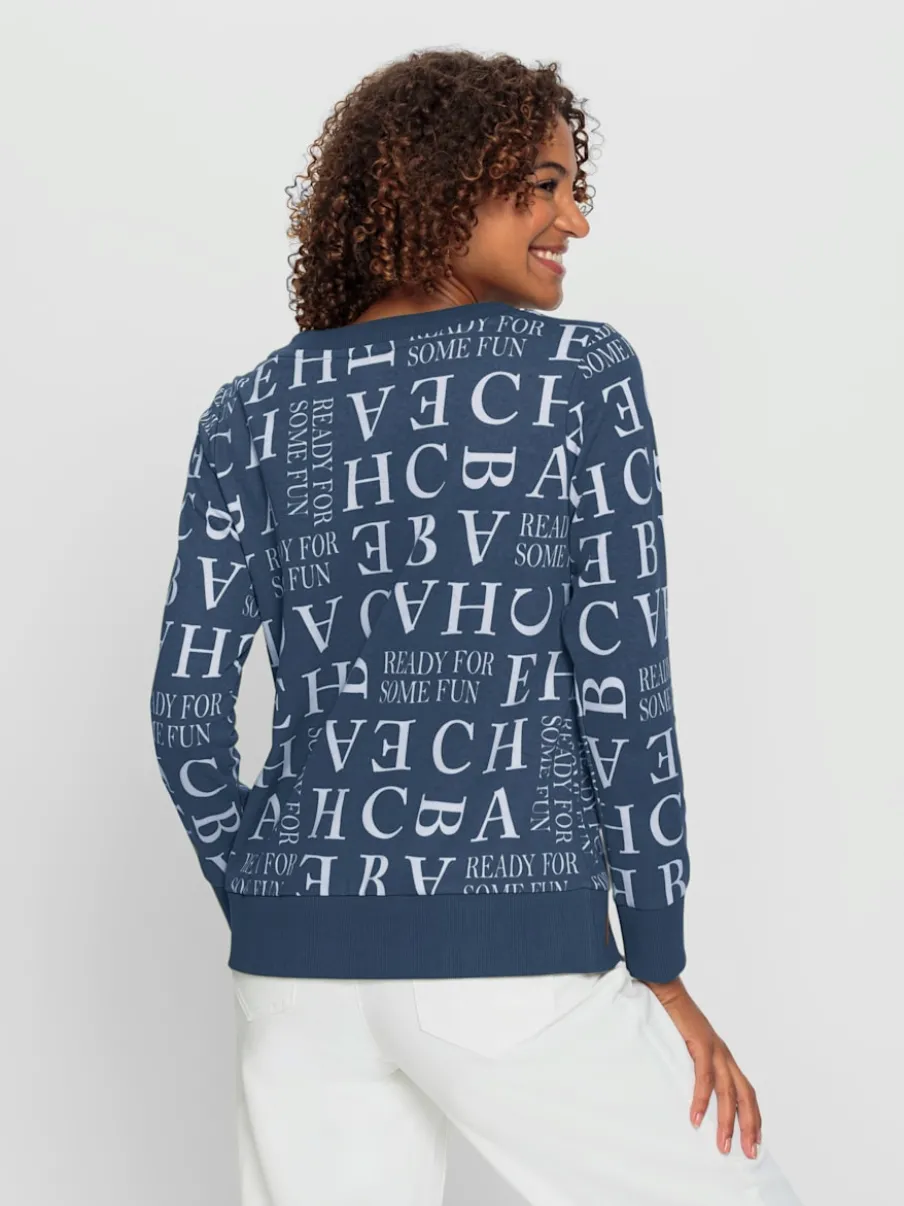 Sweatshirts coton manches longues col rond ajustable